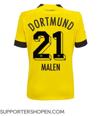 Borussia Dortmund Donyell Malen #21 Hemma Matchtröja Dam 2022-23 Kortärmad